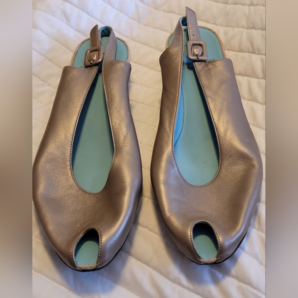 Thierry Rabotin Silver Sandals Sleek Design